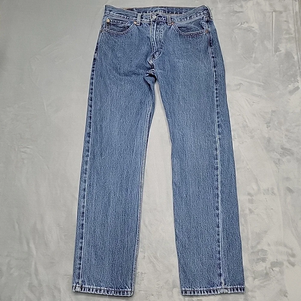 Levi's Jeans Men 33x32 Blue 505 Regular Fit Straight Leg Casual Denim Workwear